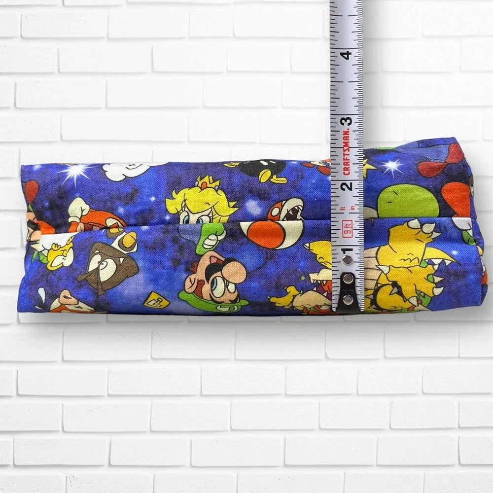 Super Mario Bros Game Characters Zipper Pouch Pencil Case Handmade NEW